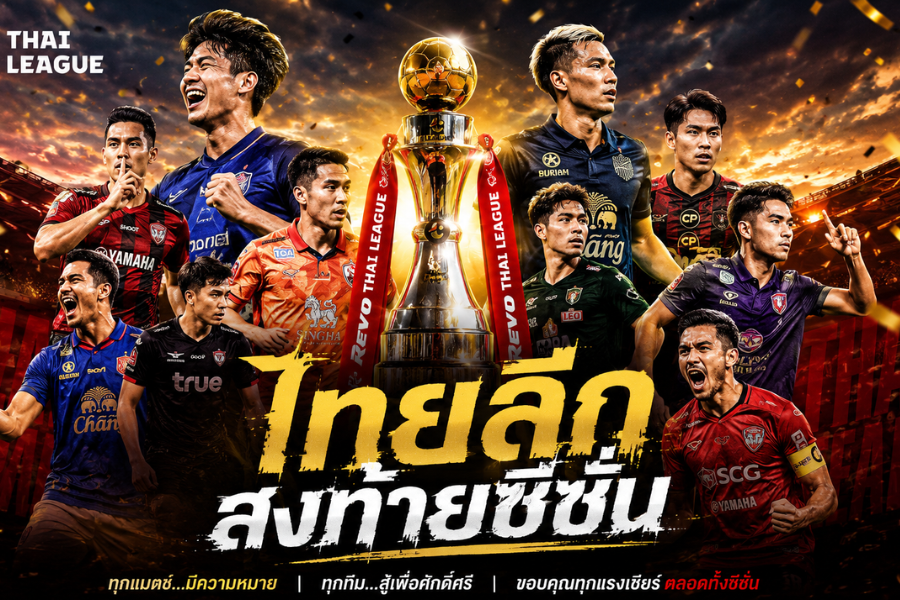 ไทยลีก ส่งท้ายซีซั่น ลุ้นหนีตกชั้น-ตั๋วเอเชีย-ฉลองแชมป์ นัดปิดฤดูกาลพร้อมกันทั่วประเทศ