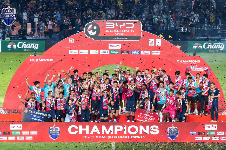 ไทยลีกปิดฉากบุรีรัมย์แชมป์สมัย 11 เมืองทองตกชั้นครั้งแรกประวัติศาสตร์