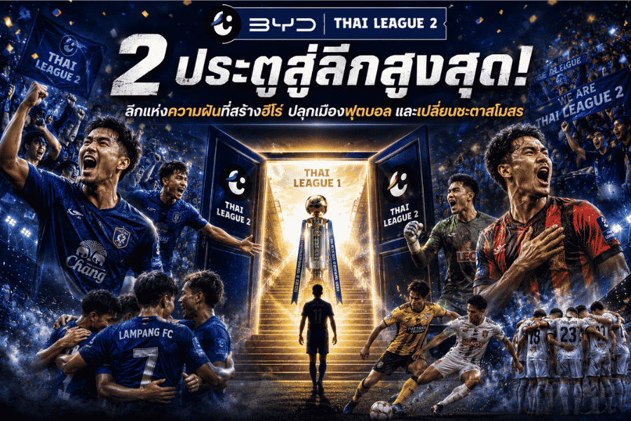 ไทยลีก 2 ประตูสู่ลีกสูงสุด ลีกแห่งความฝันที่สร้างฮีโร่ ปลุกเมืองฟุตบอล และเปลี่ยนชะตาสโมสร