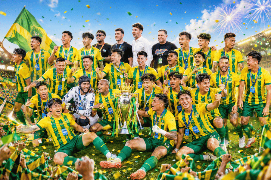 นรา ยูไนเต็ด ผงาดแชมป์ไทยลีก 3 ชปล สร้างประวัติศาสตร์ลูกหนังชายแดนใต้ สู่ไทยลีก 2 อย่างยิ่งใหญ่