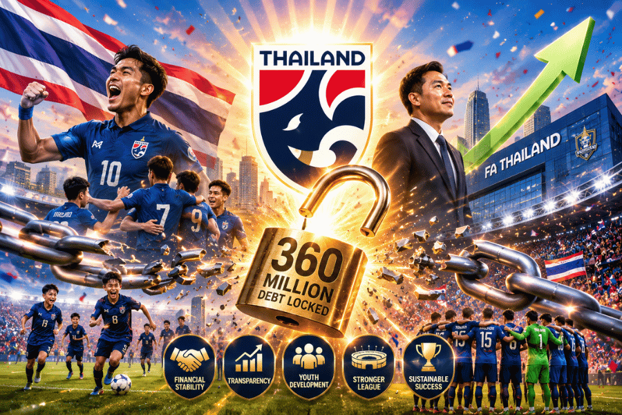 สมาคมฟุตบอลไทยปลดล็อกหนี้ 360 ล้าน จุดเปลี่ยนครั้งใหญ่ของวงการลูกหนังไทย