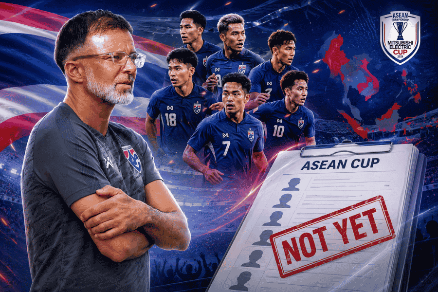 ทีมชาติไทยยังประกาศรายชื่ออาเซียนคัพไม่ได้ ปมสโมสรไม่ปล่อยตัว
