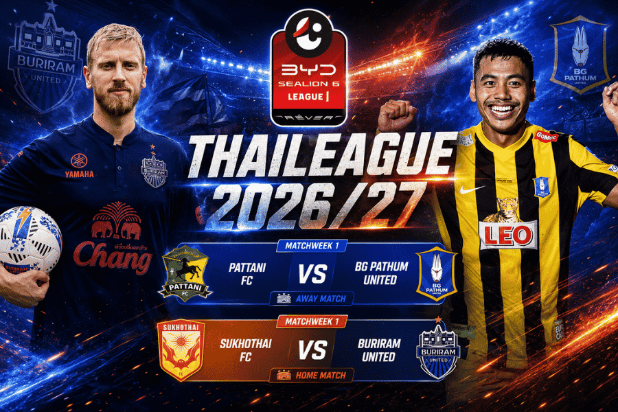เปิดโปรแกรมไทยลีก 2026/27 นัดแรก วิเคราะห์ 8 คู่เดือด