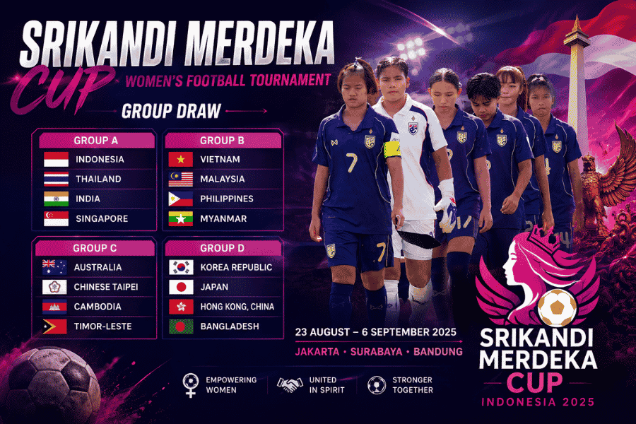 ชบาแก้ว U17 ลุ้นทะลุรอบรองฯ ในศึก Srikandi Merdeka Cup 2026