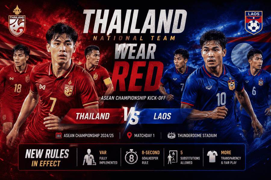ไทยต้องชนะและต้องปรับตัว วิเคราะห์ช้างศึกสวมแดงดวลลาว ภายใต้กติกาใหม่อาเซียน คัพ 2026