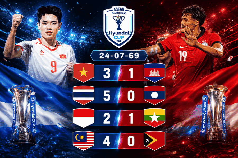 เวียดนามเปิดหัวโหด แต่สิงคโปร์กดดันไม่แพ้กัน สถานการณ์กลุ่มเอ อาเซียน คัพ 2026 หลังจบนัดแรก