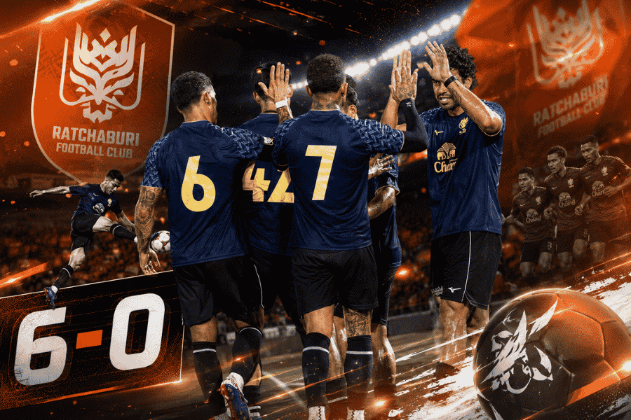 ราชบุรี ประเดิมปรีซีซั่นสุดโหด ถล่ม สมุทรสงคราม ซิตี้ 6-0