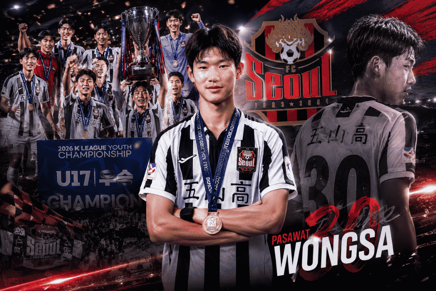 ภาสวัฒน์ วงศ์ษา สร้างชื่อที่เกาหลีใต้ พา เอฟซี โซล U17 คว้าแชมป์เคลีก