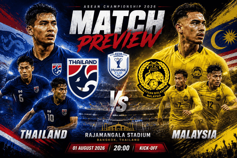 วิเคราะห์ก่อนเกม: ทีมชาติไทย พบ ทีมชาติมาเลเซีย ศึกชิงแชมป์อาเซียน 2026