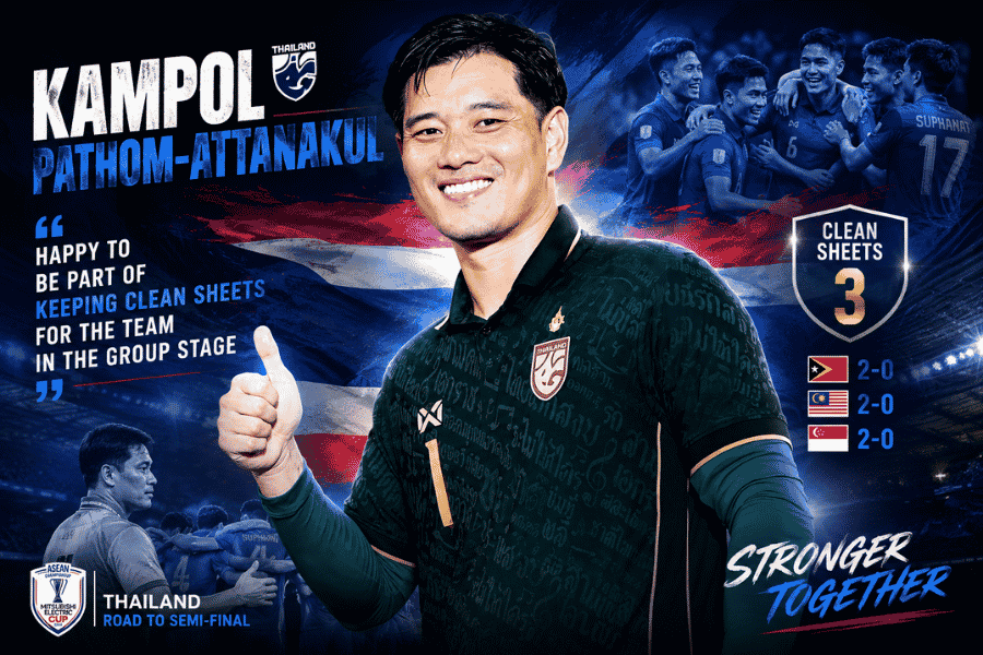 กัมพล ปฐมอรรฆย์กุล ปลื้มทีมชาติไทยคลีนชีต 4 นัดรวด ย้ำเกมรับคือกุญแจล่าความสำเร็จ