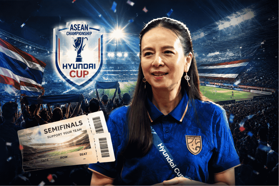 มาดามแป้งไฟเขียวลดค่าบัตร 100 บาททุกโซน ชวนแฟนบอลหนุนช้างศึกลุยรอบรองฯ อาเซียน คัพ 2026