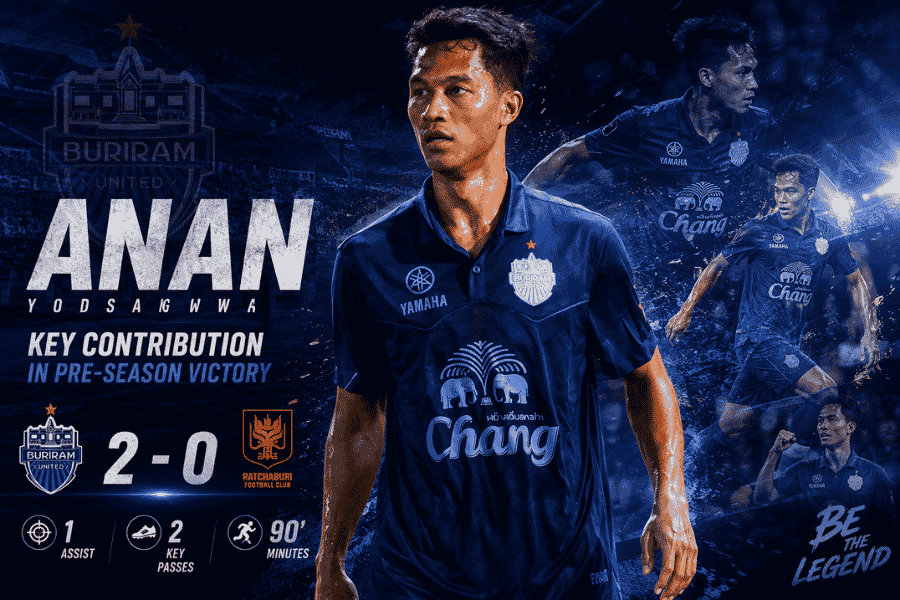 อนันต์ ยอดสังวาลย์ ประเดิมแอสซิสต์แรกกับบุรีรัมย์ แต่ยังไม่พอใจฟอร์มตัวเอง ลั่นต้องพัฒนาอีกเยอะ
