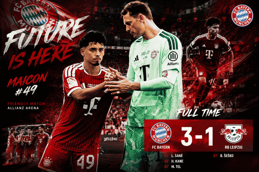 ไมค่อน คาร์โดโซ่ ได้โอกาสกับ บาเยิร์น อีกครั้ง ลงสำรองเกมอุ่นชนะ ไลป์ซิก 3-1