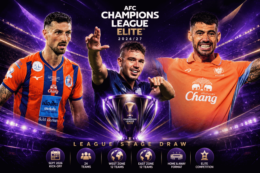 3 ทีมไทยรู้เส้นทาง ACL ELITE 2026/27 บุรีรัมย์-การท่าเรือ-ราชบุรี เจองานหนักรอบลีกสเตจ