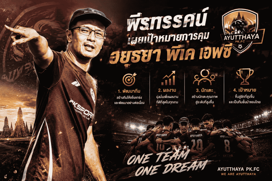 พีรทรรศน์ ตั้งเป้าพา อยุธยา พีเค ลุยรอบแชมเปี้ยนส์ลีก วางสไตล์ดุดันเร้าใจรับซีซั่นใหม่