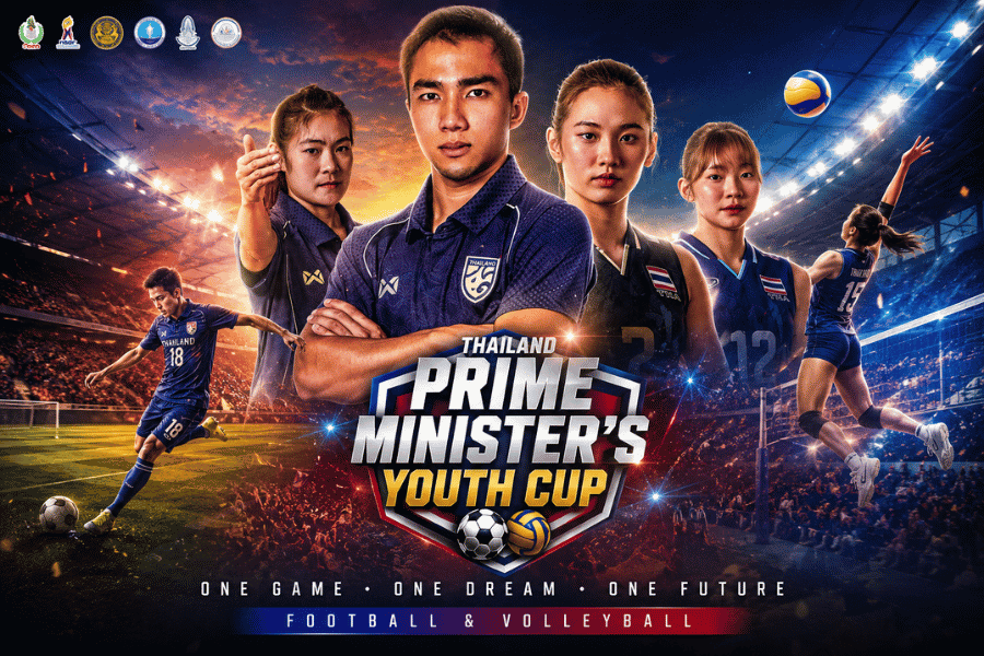 รัฐบาลเปิดตัว Prime Minister’s Youth Cup ปูทางดาวรุ่งฟุตบอล-วอลเลย์บอล สู่ทีมชาติไทย