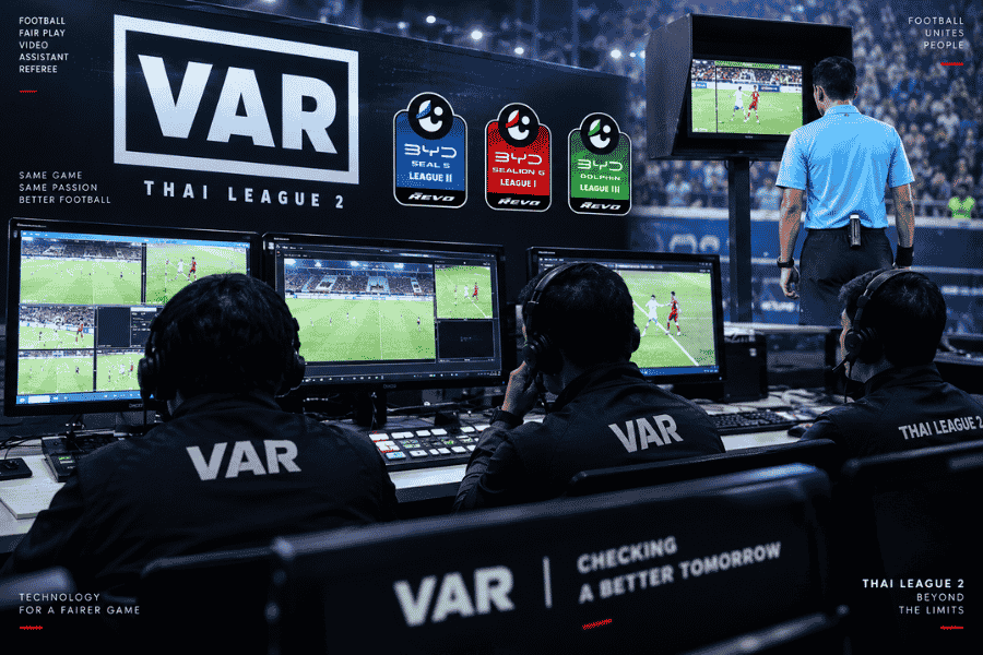 VAR ไทยลีก 2 ปรับใหญ่ ใช้เฉพาะ 5 นัดท้าย-เพลย์ออฟ เงินหนุนสโมสรเท่าเดิม